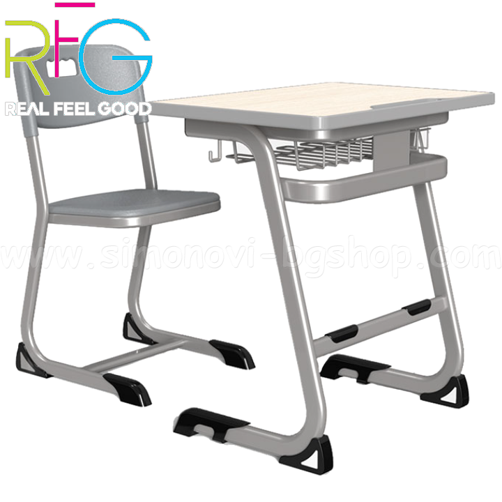 * RFG Student ergonomic desk with chair Istudy School in gray 4020120096