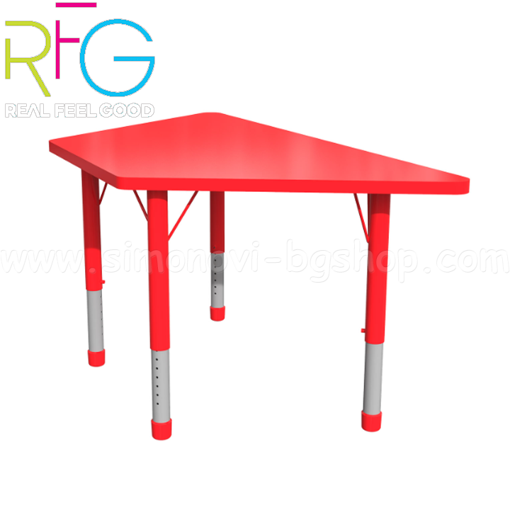 * RFG Student table "Trapez" with adjustable height in red 4020120573