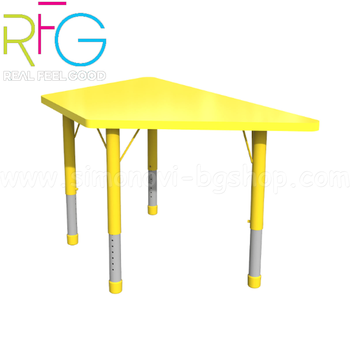 * RFG Student table "Trapez" with adjustable height in yellow 4020120574
