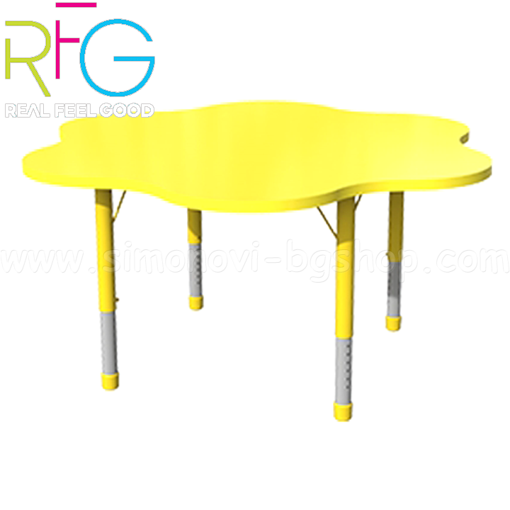 * RFG Student table "Flowers" with adjustable height in yellow 4020120577