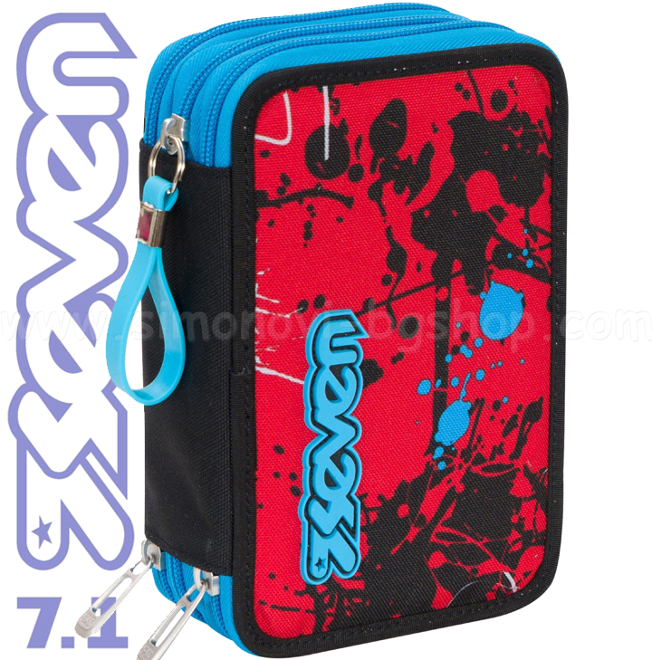 Seven 7.1 Full 3-Zip Spray 36684 Red School Bag