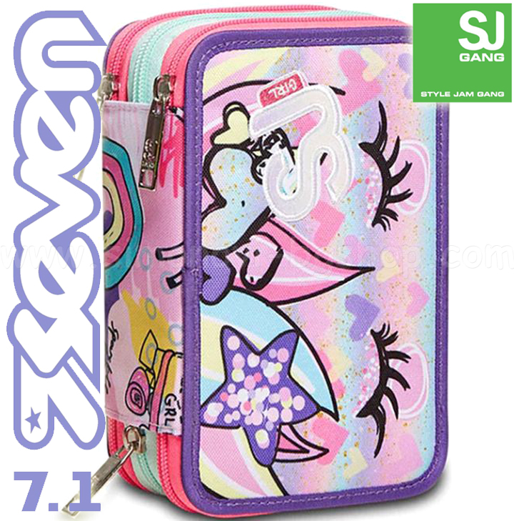 Seven 7.1 Animal Fantasy 00639 Kit complet cu 3 fermoar pentru elev