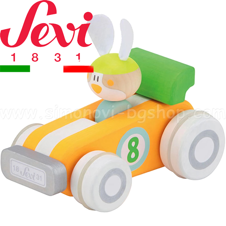 Jucărie de masini din lemn de curse Sevi din lemn 83038