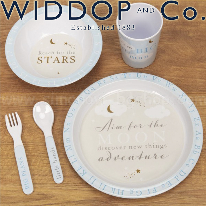 Widdop and Co. Bambino Melamine feeding set Blue CG1738B