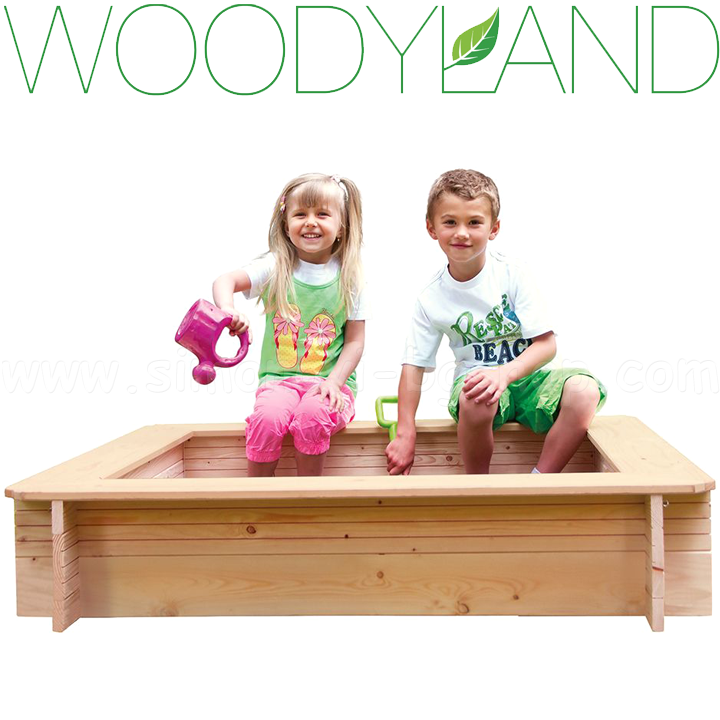 * Cutie cu nisip WoodyLand din lemn pentru joc cu capacul 10313