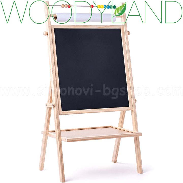 WoodyLand Double-sided magnetic board with flipchart 90109