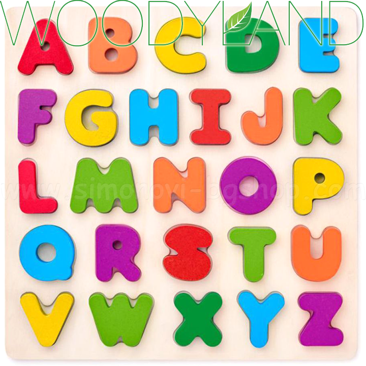 * Woodyland Wooden puzzle with the English alphabet 90634