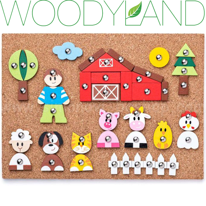 * Woodyland Farm Life Hammer and Nail Board 90701