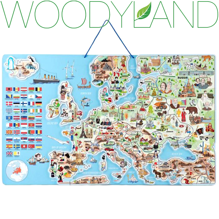 * WoodyLand Carnage / puzzle magnetic 3in1 "Europa" 91231