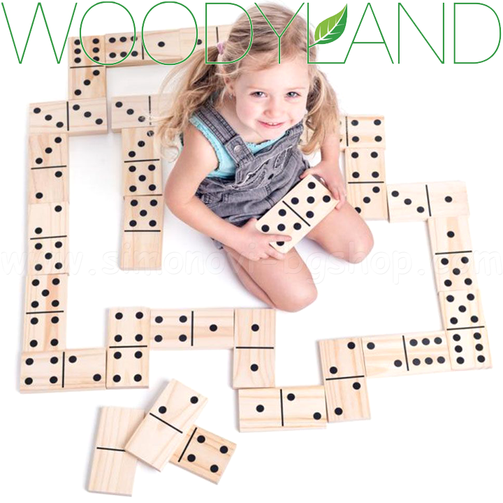 * WoodyLand Domino gigant din lemn 91413