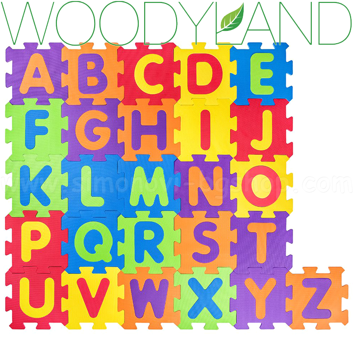 * Puzzle WoodyLand Soft pentru etaj "Alfabet englez" 91628