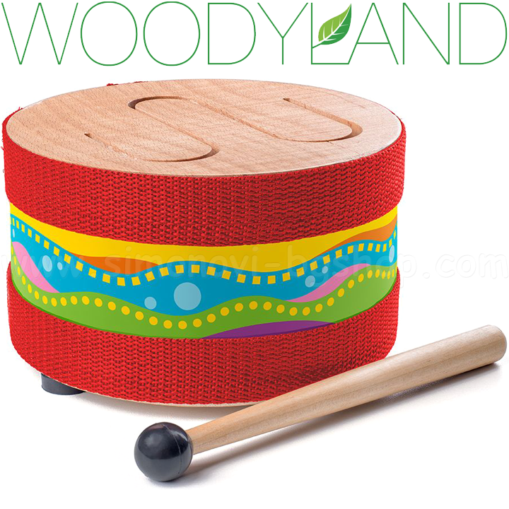 * Tambur din lemn pentru copii WoodyLand "Mexic" 91895