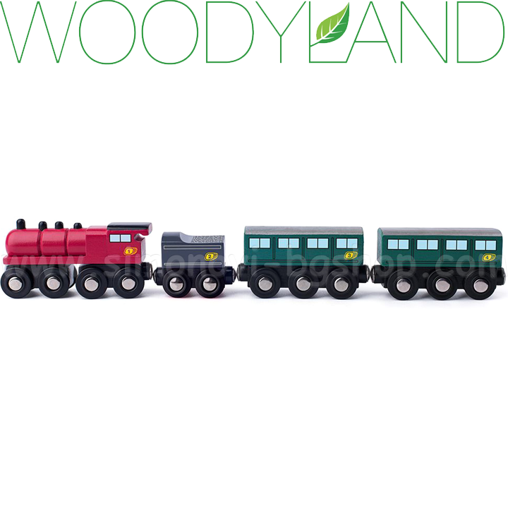 * Woodyland Children's wooden train 91899