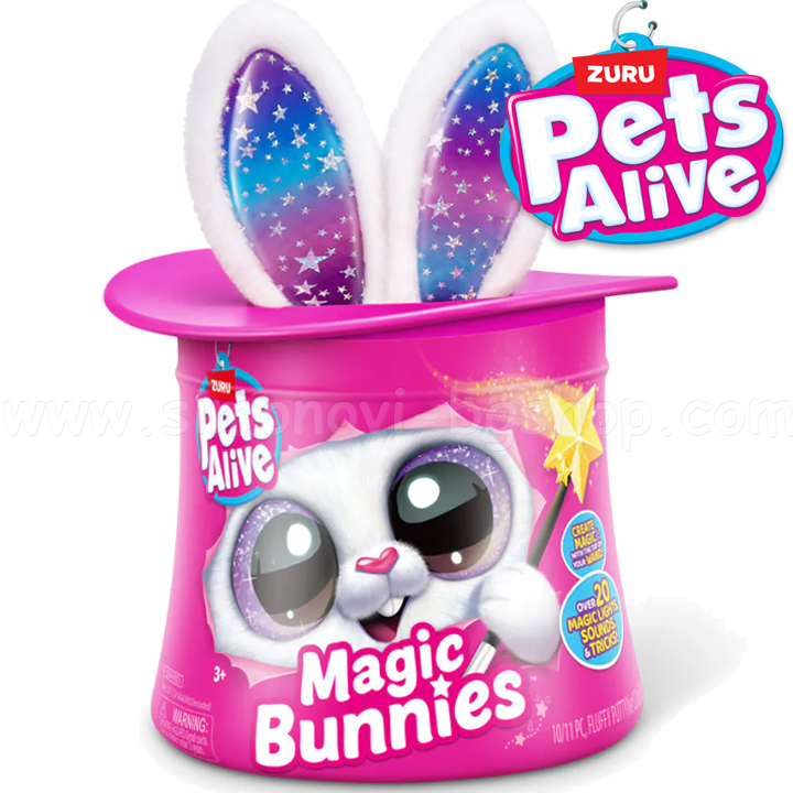 Zuru Pets Alive Magic Bunnies in Top Hat White