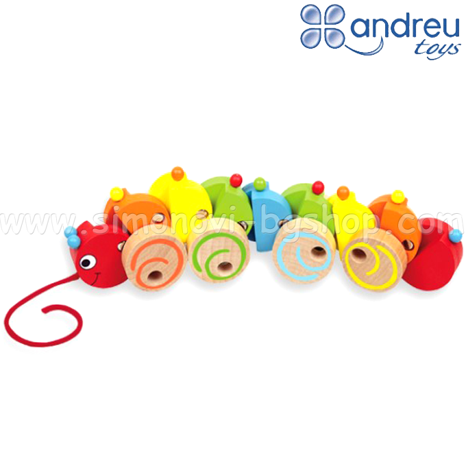 Andreu Toys - Toy pulling caterpillar 16347