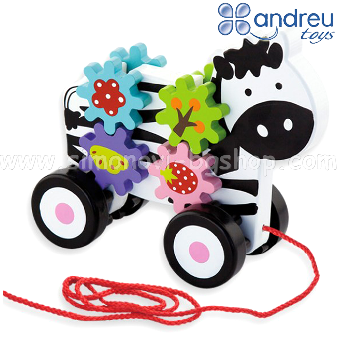 Andreu Toys - Toy pull Zebra 16360