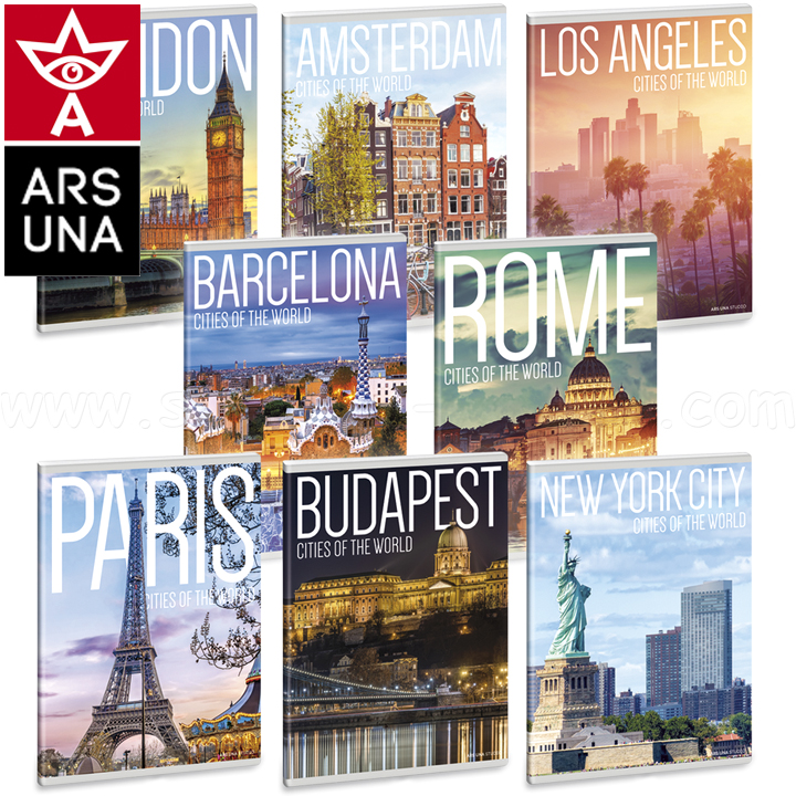 Caiet Ars Una format A5 Cities of the World 53131034