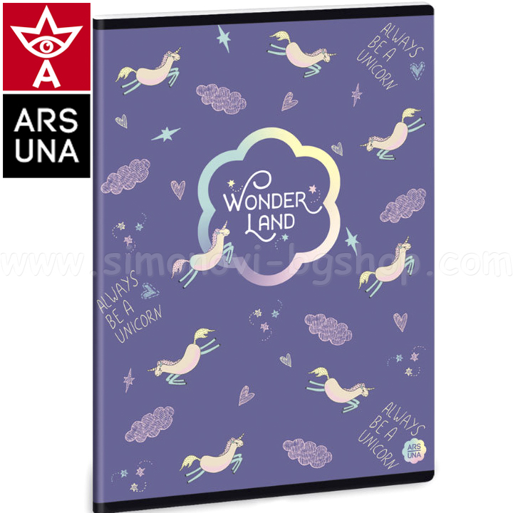 Notebook Unicorn Wonderland A5 40 coli 93139427 Ars Una
