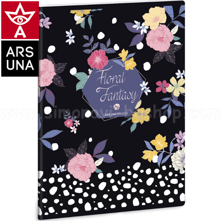 Notebook Prism Floral A5 40 coli 93139380 Ars Una
