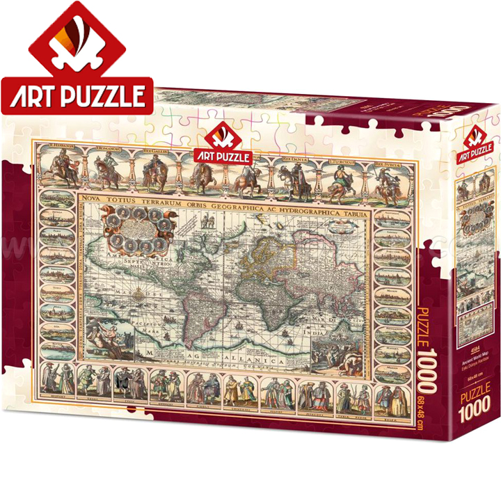 Art Puzzle Puzzle 1000 pieces "Ancient map of the world" 4584