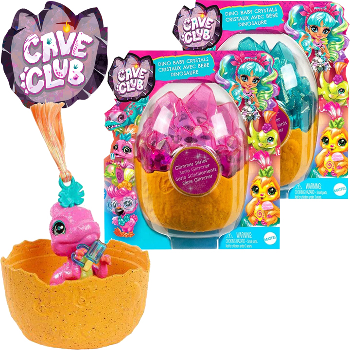 * Barbie Cave Club  Crystal with glowing animal Dino Glow GXP74 Assortment