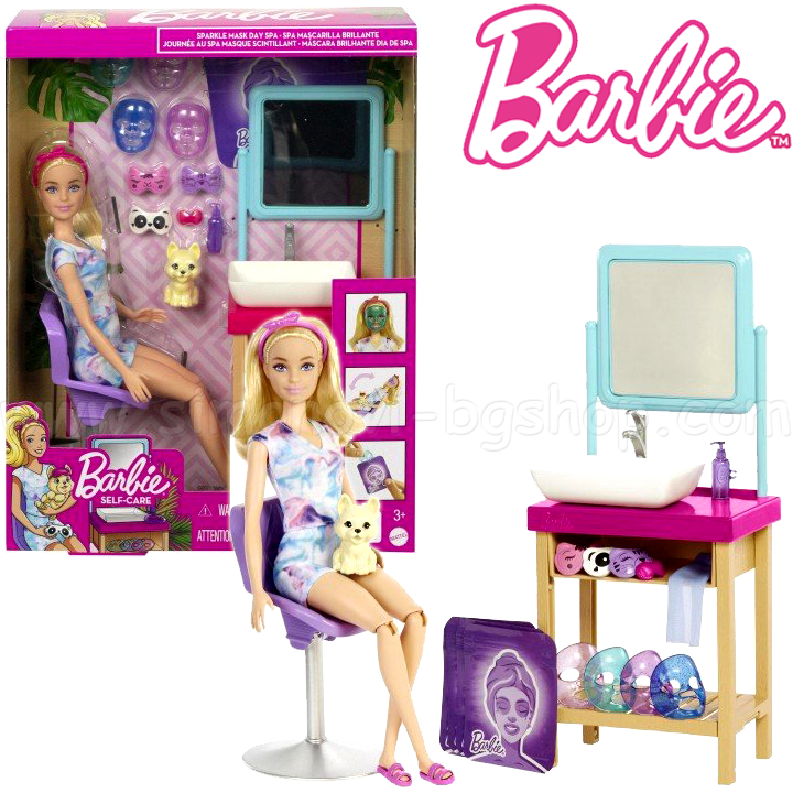 * Barbie Self-Care  Beauty Studio Barbie doll in HCM82 beauty studio