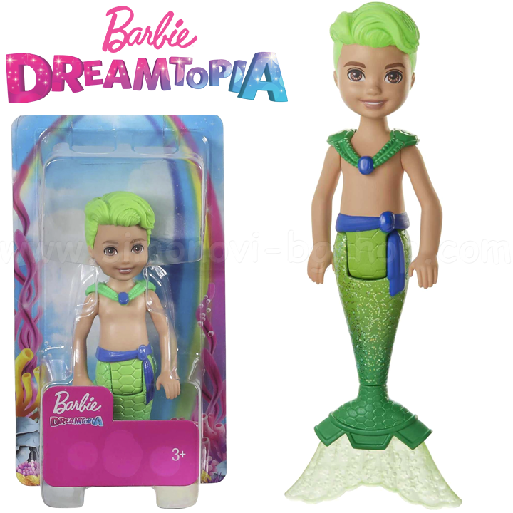 * Papusa Barbie Dreamtopia Chelsea Ken sirena GJJ91