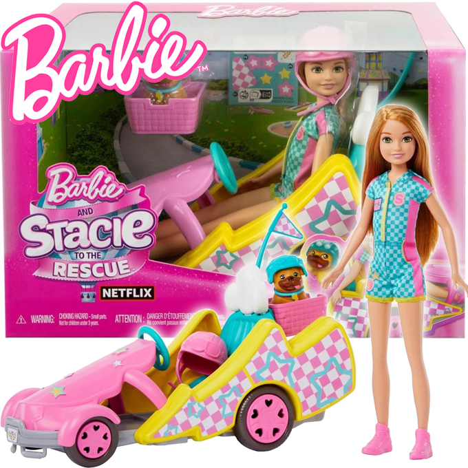 Barbie doll - Stacey with go-kart and accessories