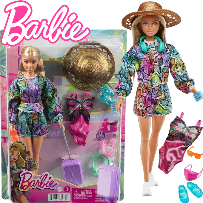 Barbie Doll - Very Long Colored Hair Hairstyle Set