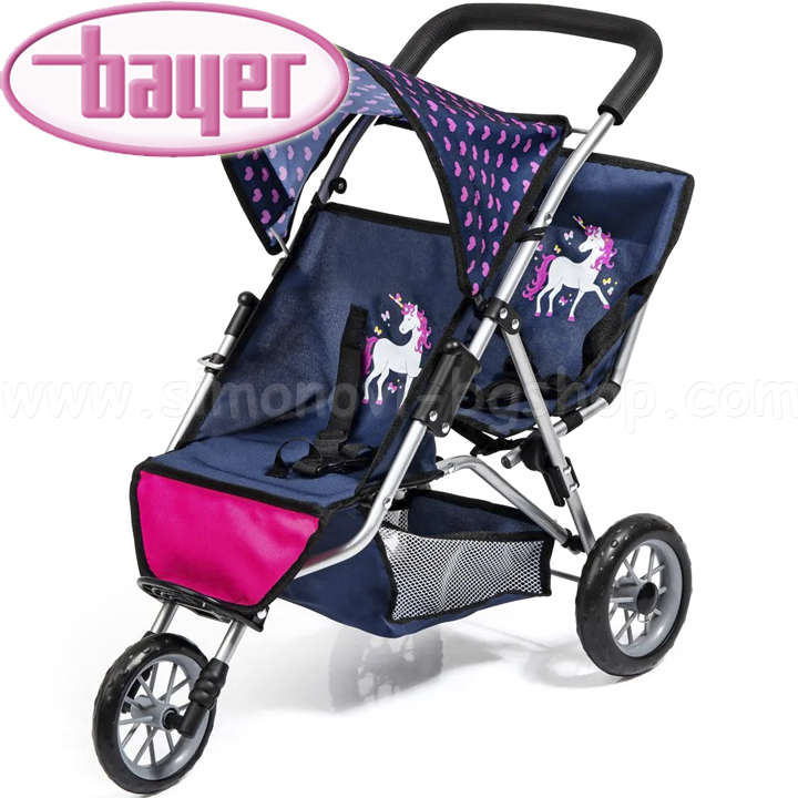 Bayer Twin Doll Stroller Duo Blue 39154AA