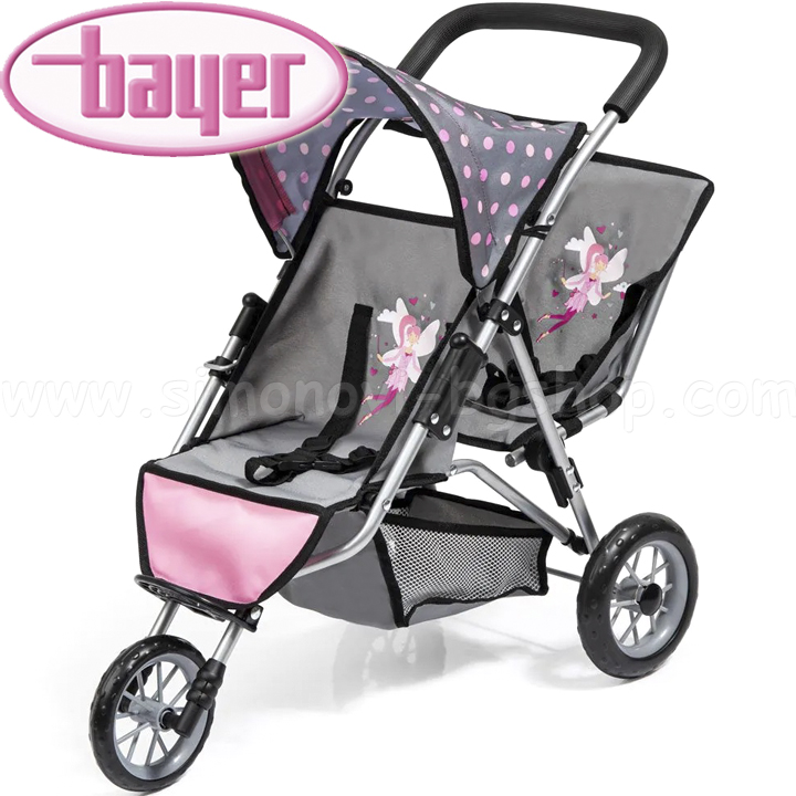 Bayer Twin Doll Stroller Duo Gray 39166AA