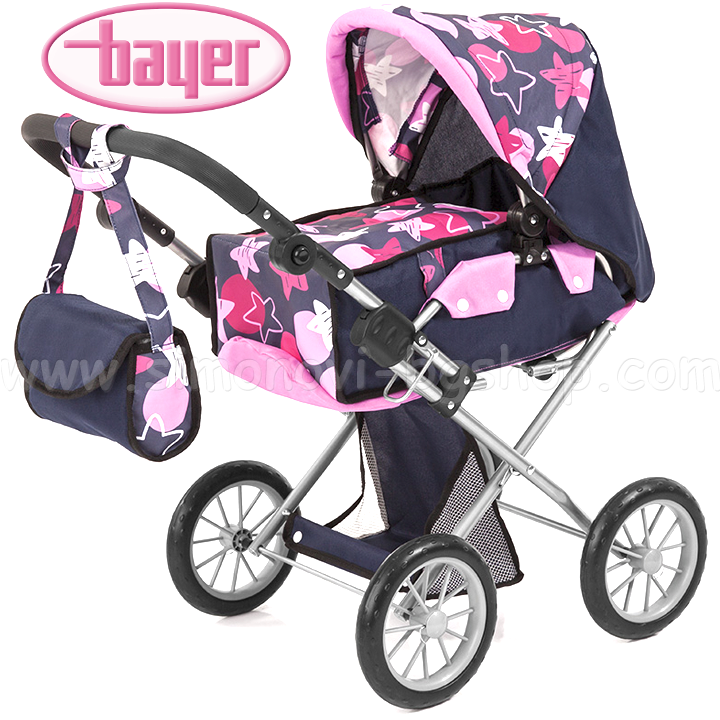 Bayer CITY STAR Cărucior pentru păpuși cu sac și Albastru Al