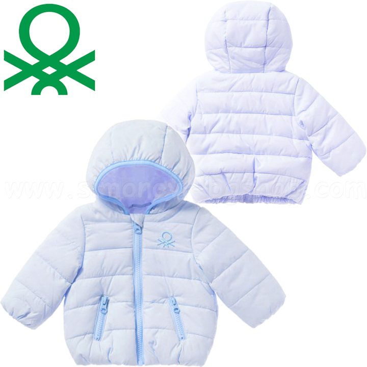 Benetton - Baby jacket Vichy pattern jacket Blue