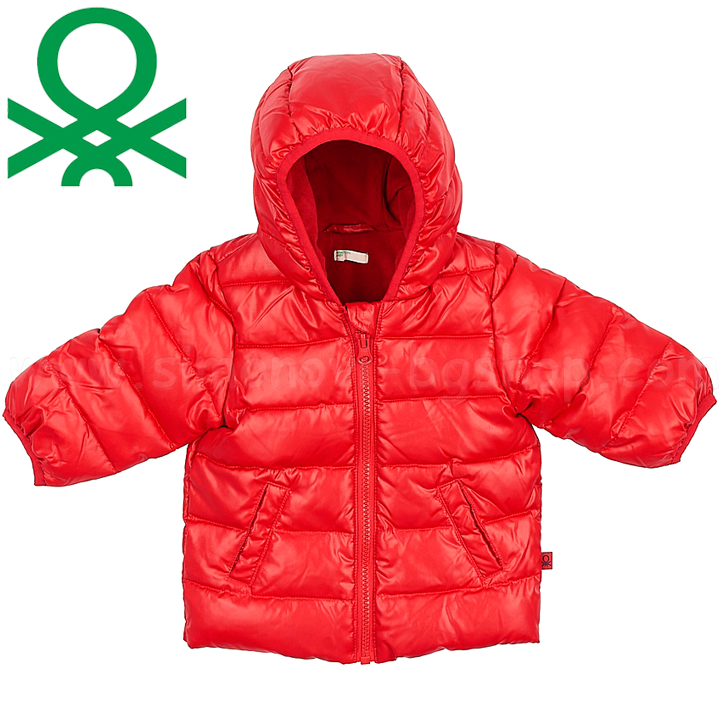 Benetton - Baby jacket with down and feathers Padded jacket Red (62-68sm.)