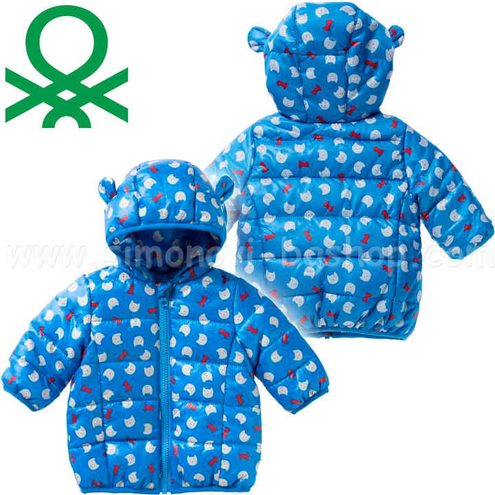 Benetton - ������� ��� Printed Jacket Boys Blue