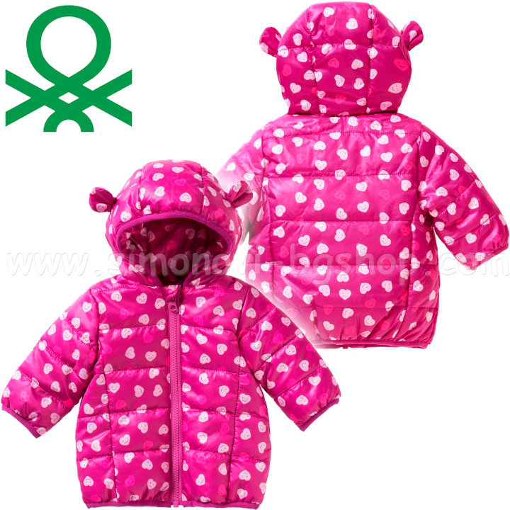 Benetton - ������� ��� Printed Jacket Girls Pink