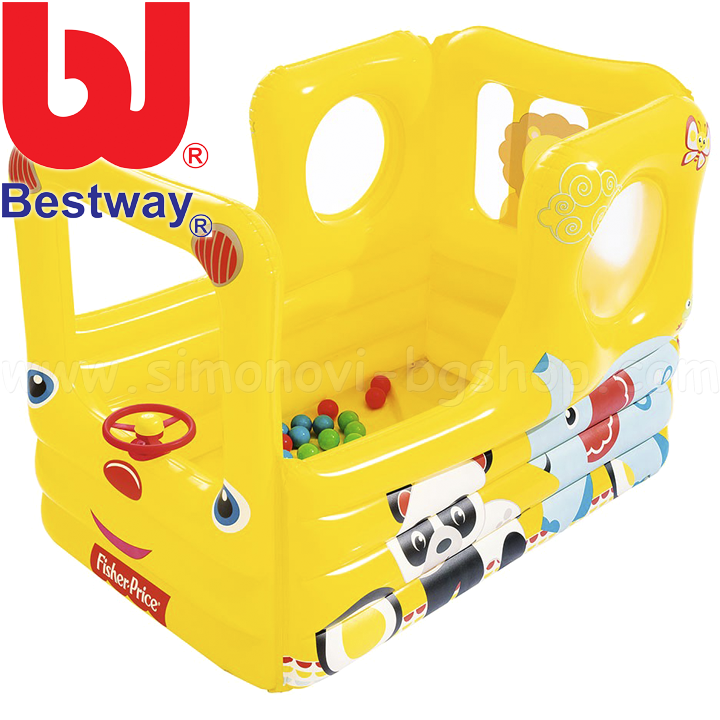 Bestway Children Inflatable Bus with 20 Balls 93506