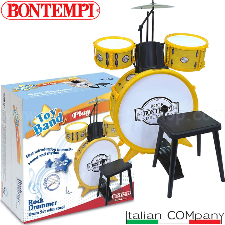 Bontempi Drum set with chair 51 4501
