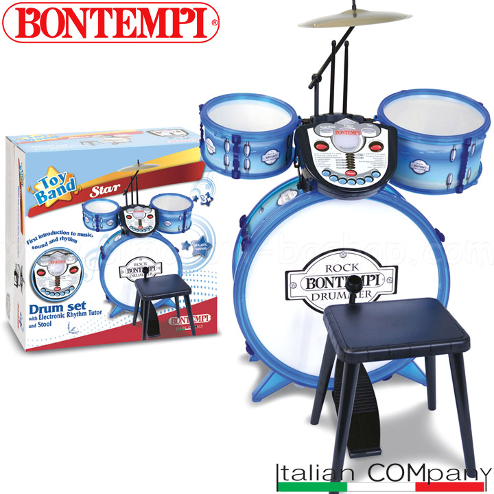 Bontempi Set of 4 drums with console and chair 52 5602