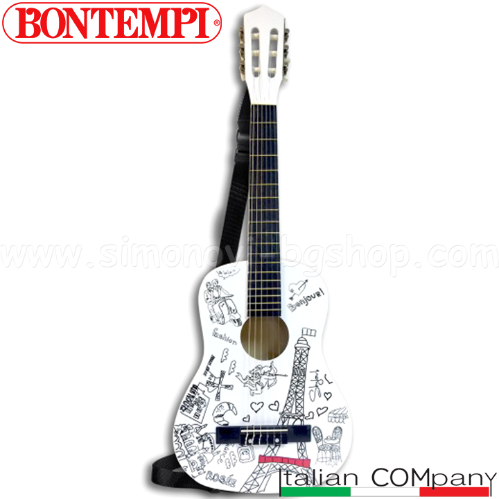 Bontempi Children's Wood Guitar Paris 238511