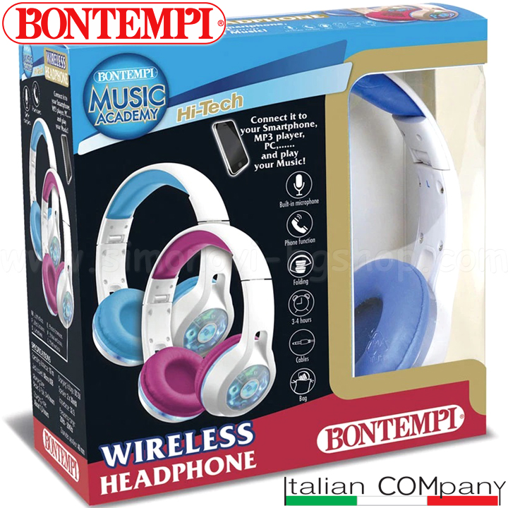 Bontempi Bluetooth Headset with light in blue 483000
