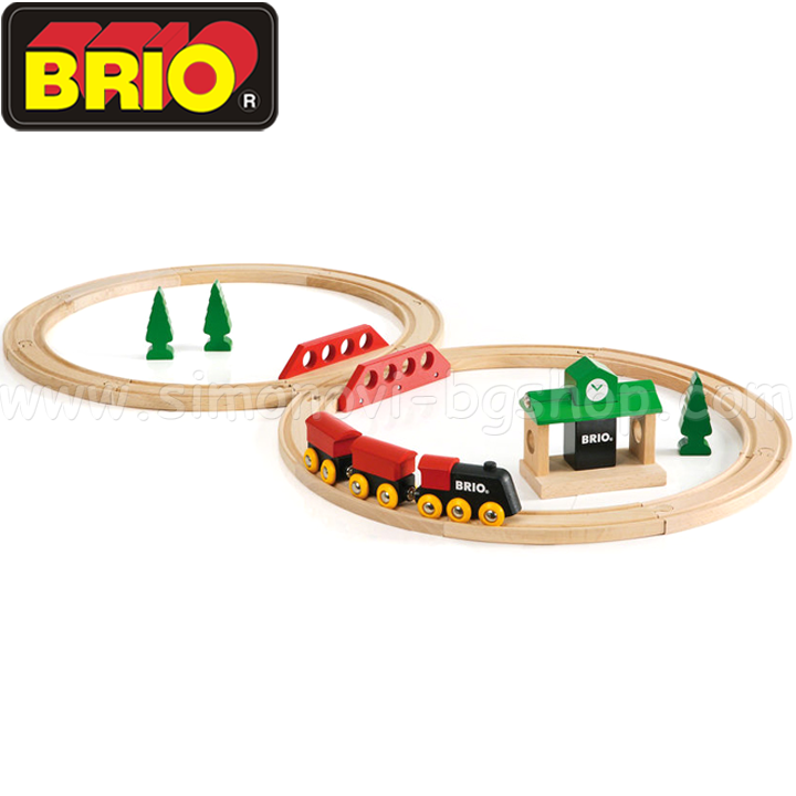 BRIO - role din lemn seturi complete de șine "aventură Forest" 33028