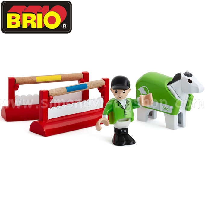Brio - Rider with horses and obstacles 33795