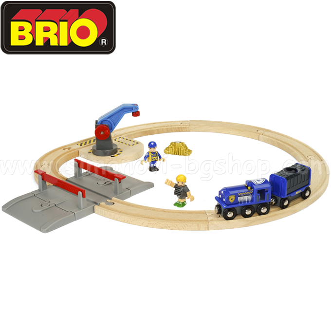 Brio Set Train și Rails Poliția Transport 33812