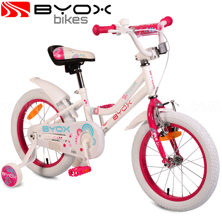 *Byox Bikes Детски велосипед 16" Little Princess White *Byox Bikes Детски велосипед 16" Little Princess White