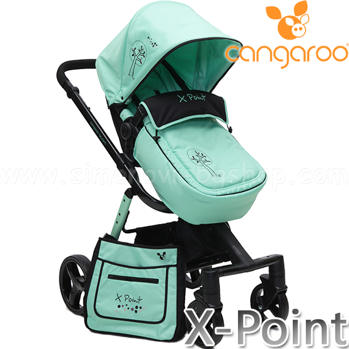 Cangaroo X-Point Green Baby Cart