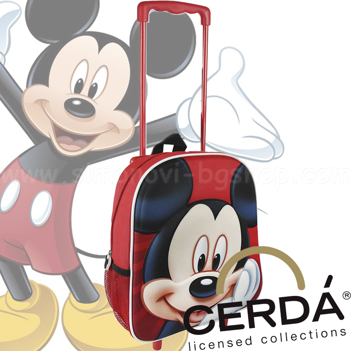 Mickey Mouse Little Backpack on Wheels 3D 2100001951 Cerda