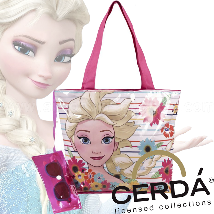 Frozen Children's Beach Bag with Sunglasses 2500000681 Cerda