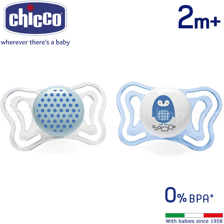 * Chicco Soap Silicone Physio Forma Light 2-6m. 71031.21 Penguin
