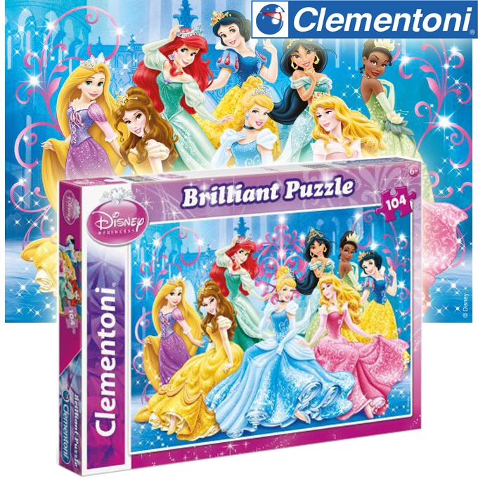 Clementoni - Puzzle Brilliant 104ch. Printesa 20128